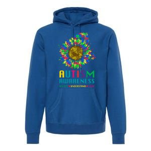 Autism Awareness Accept Understand Love Puzzle Autism Mom Gift Premium Hoodie