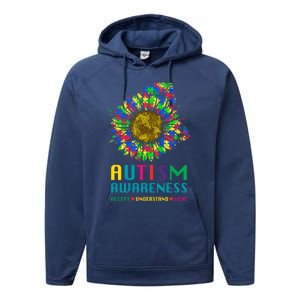 Autism Awareness Accept Understand Love Puzzle Autism Mom Gift Performance Fleece Hoodie