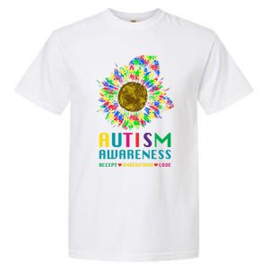 Autism Awareness Accept Understand Love Puzzle Autism Mom Gift Garment-Dyed Heavyweight T-Shirt