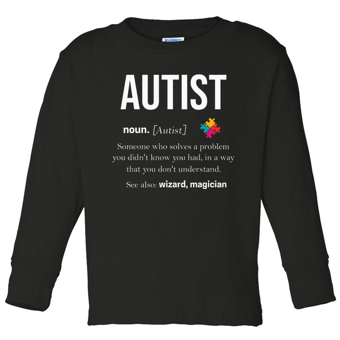 Autism Autistic Asperger Syndrom Aspie Puzzle Autist Support Toddler Long Sleeve Shirt