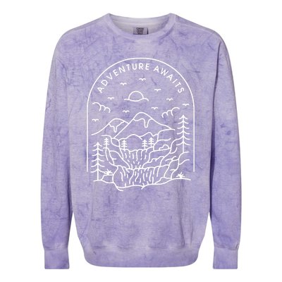 Adventure Awaits Colorblast Crewneck Sweatshirt