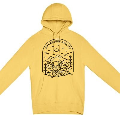 Adventure Awaits Premium Pullover Hoodie