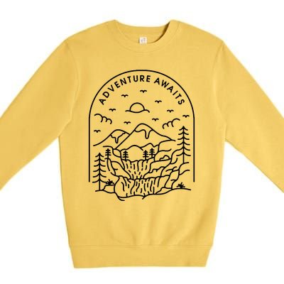 Adventure Awaits Premium Crewneck Sweatshirt