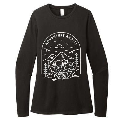 Adventure Awaits Womens CVC Long Sleeve Shirt