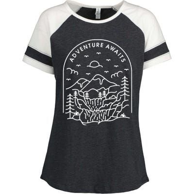 Adventure Awaits Enza Ladies Jersey Colorblock Tee