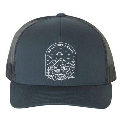 Adventure Awaits Yupoong Adult 5-Panel Trucker Hat