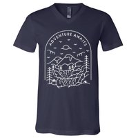 Adventure Awaits V-Neck T-Shirt