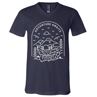 Adventure Awaits V-Neck T-Shirt