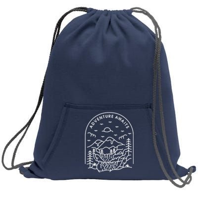 Adventure Awaits Sweatshirt Cinch Pack Bag