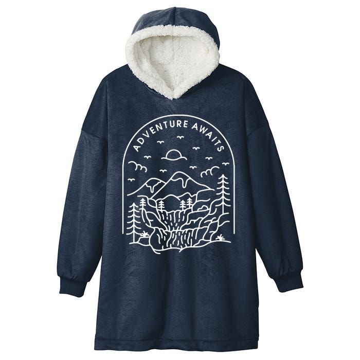 Adventure Awaits Hooded Wearable Blanket