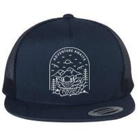 Adventure Awaits Flat Bill Trucker Hat