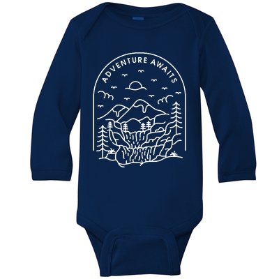 Adventure Awaits Baby Long Sleeve Bodysuit