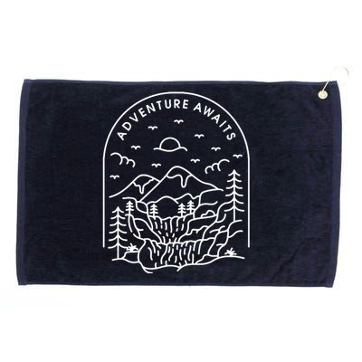 Adventure Awaits Grommeted Golf Towel