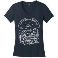 Adventure Awaits Women's V-Neck T-Shirt