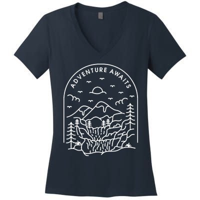 Adventure Awaits Women's V-Neck T-Shirt