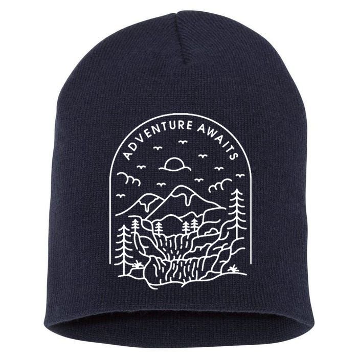 Adventure Awaits Short Acrylic Beanie