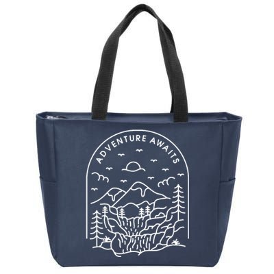 Adventure Awaits Zip Tote Bag