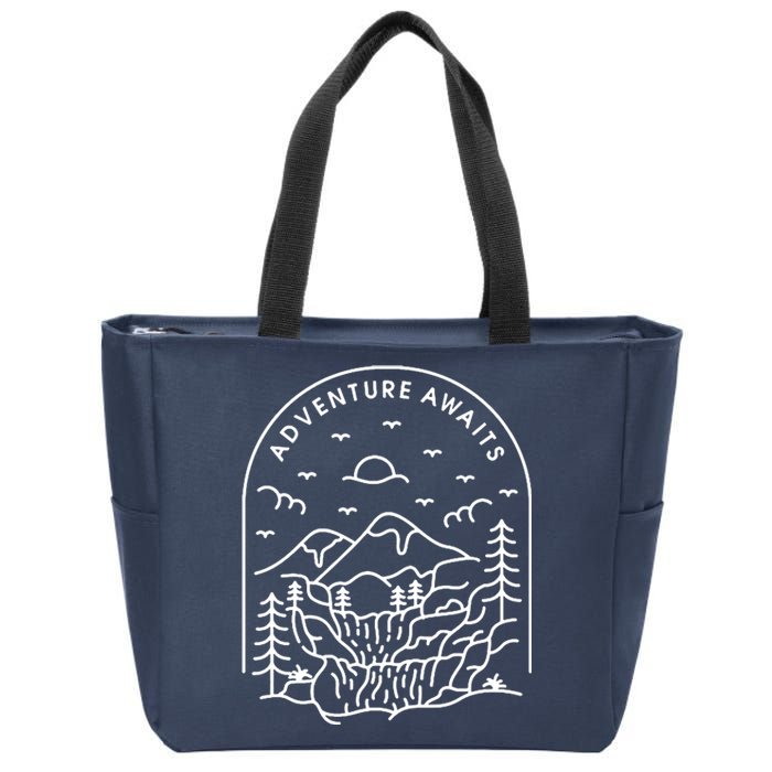 Adventure Awaits Zip Tote Bag