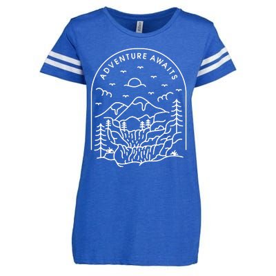 Adventure Awaits Enza Ladies Jersey Football T-Shirt