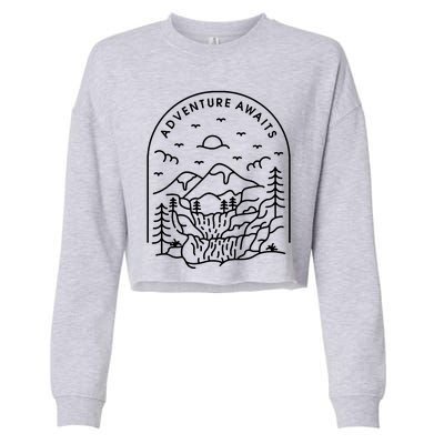 Adventure Awaits Cropped Pullover Crew