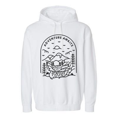 Adventure Awaits Garment-Dyed Fleece Hoodie