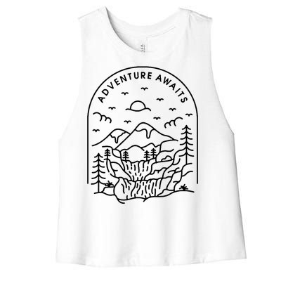 Adventure Awaits Women's Racerback Cropped Tank