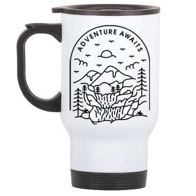 Adventure Awaits Stainless Steel Travel Mug