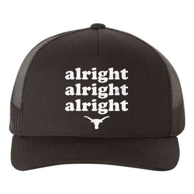 Alright Alright Alright Texas Bull Texas Pride State USA Yupoong Adult 5-Panel Trucker Hat