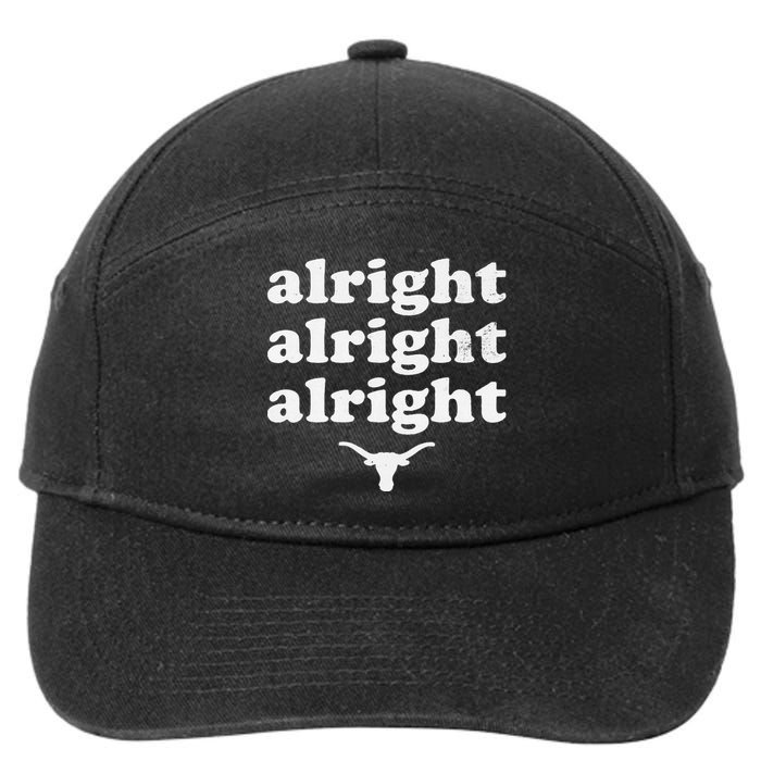 Alright Alright Alright Texas Bull Texas Pride State USA 7-Panel Snapback Hat