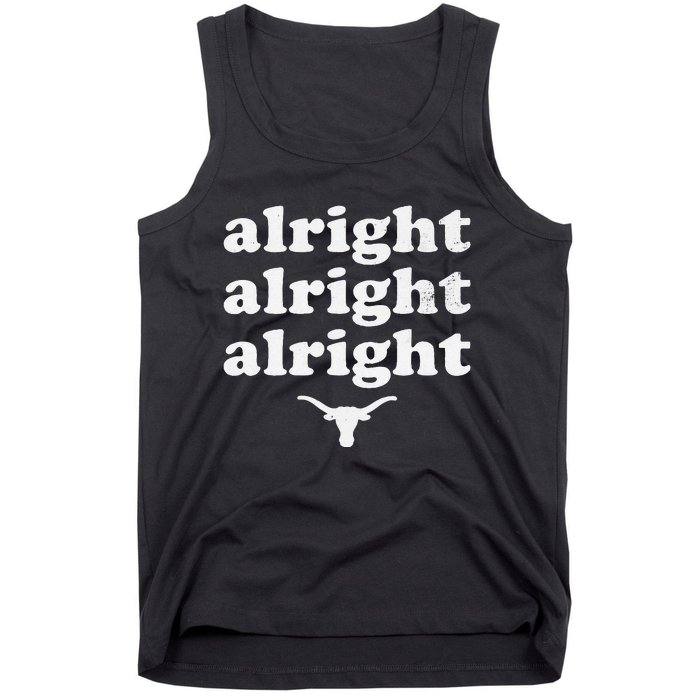 Alright Alright Alright Texas Bull Texas Pride State USA Tank Top