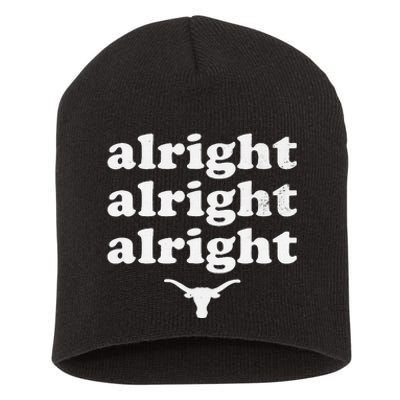 Alright Alright Alright Texas Bull Texas Pride State USA Short Acrylic Beanie