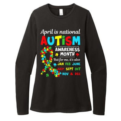 Autism Awareness April is National Autism Awareness Month Womens CVC Long Sleeve Shirt