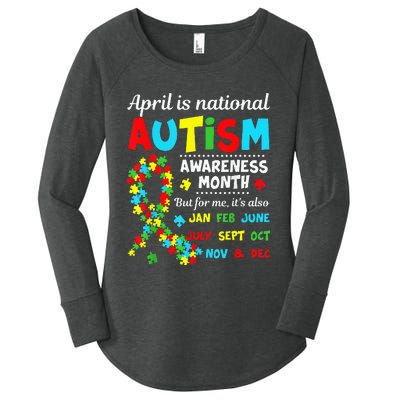 Autism Awareness April is National Autism Awareness Month Women's Perfect Tri Tunic Long Sleeve Shirt