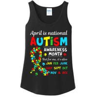 Autism Awareness April is National Autism Awareness Month Ladies Essential Tank