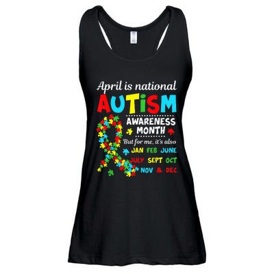 Autism Awareness April is National Autism Awareness Month Ladies Essential Flowy Tank