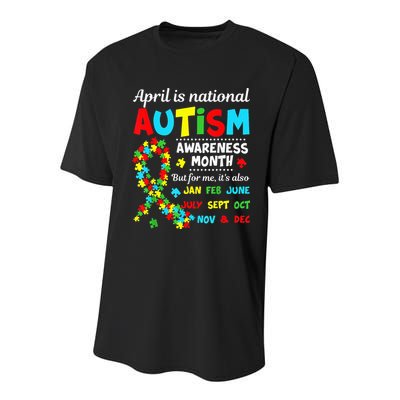 Autism Awareness April is National Autism Awareness Month Youth Performance Sprint T-Shirt