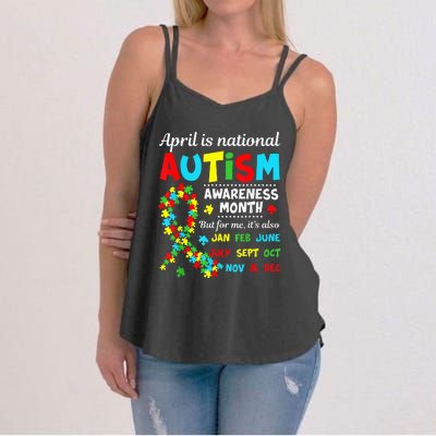 Autism Awareness April is National Autism Awareness Month Women's Strappy Tank