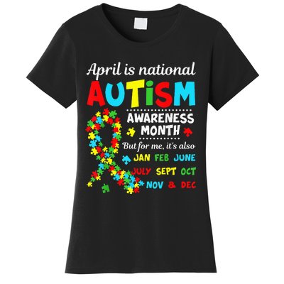 Autism Awareness April is National Autism Awareness Month Women's T-Shirt