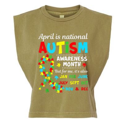 Autism Awareness April is National Autism Awareness Month Garment-Dyed Women's Muscle Tee