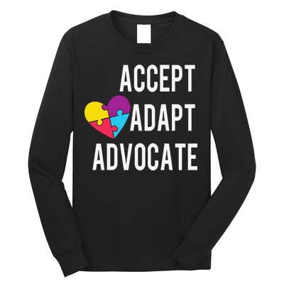 Autism Awareness Accept Adapt Advocate Autism Gift Long Sleeve Shirt