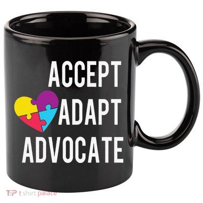 Autism Awareness Accept Adapt Advocate Autism Gift 11oz C Handle Ceramic Mug