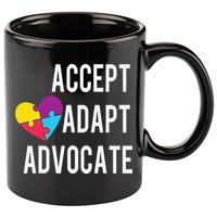 Autism Awareness Accept Adapt Advocate Autism Gift 11oz C Handle Ceramic Mug
