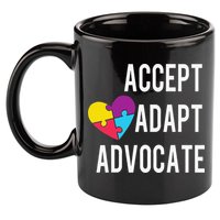 Autism Awareness Accept Adapt Advocate Autism Gift 11oz C Handle Ceramic Mug