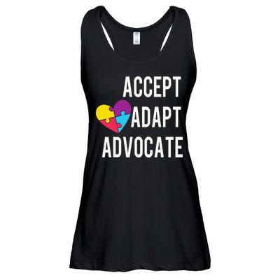 Autism Awareness Accept Adapt Advocate Autism Gift Ladies Essential Flowy Tank