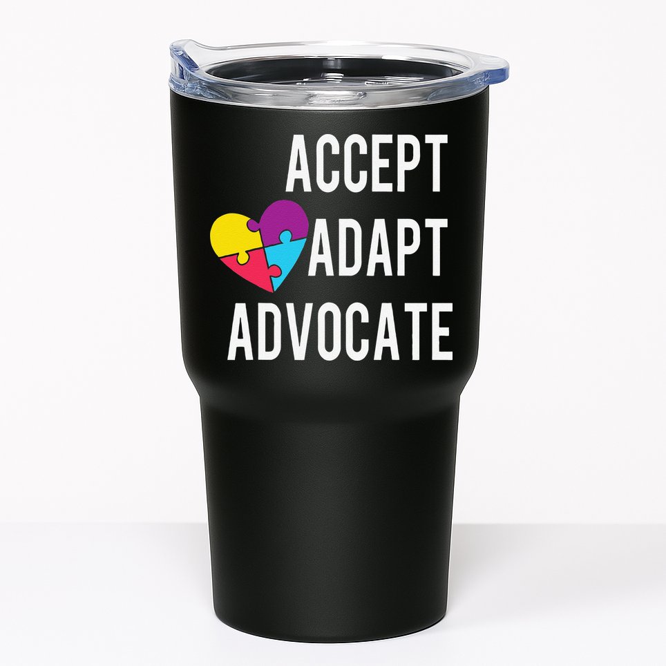 Autism Awareness Accept Adapt Advocate Autism Gift Tumbler