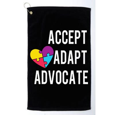 Autism Awareness Accept Adapt Advocate Autism Gift Golf Towel
