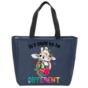 Autism Awareness Acceptance It's Okey To Be Autism Awareness Meaningful Gift Zip Tote Bag