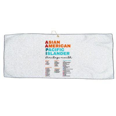 Aapi Asian American And Pacific Islander Heritage Month 2024 Large Microfiber Waffle Golf Towel