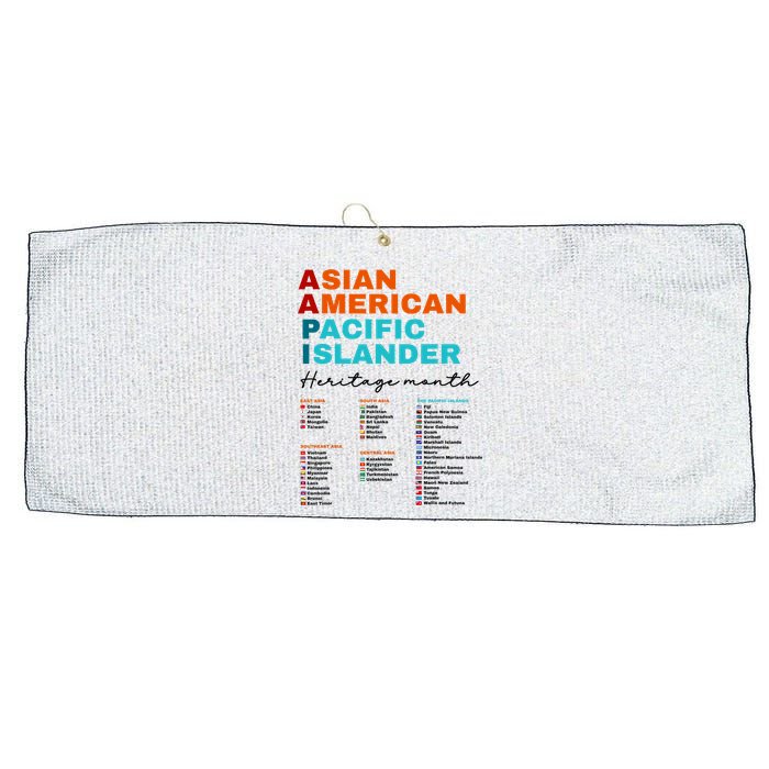 Aapi Asian American And Pacific Islander Heritage Month 2024 Large Microfiber Waffle Golf Towel