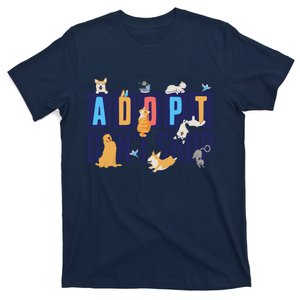 Adopt An Animal Motivational Typography T-Shirt